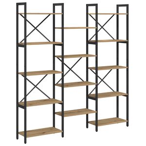 vidaXL Libreria Rovere artigianale 156 x 25 x 167 cm Legno multistrato