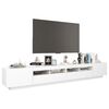 vidaXL Mobile Porta TV con Luci LED Bianco 260x35x40 cm