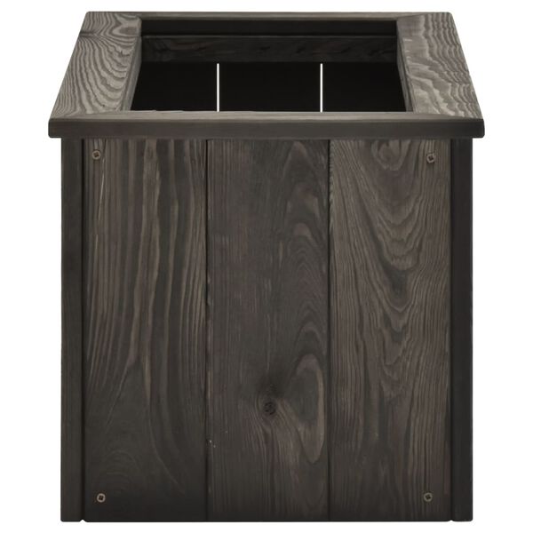 vidaXL Letto Rialzato Giardino Grigio Scuro 74x32x30cm Pino Massello