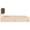 vidaXL Letto con Testiera Rivestita Talpa 135 x 190 cm Pino massello