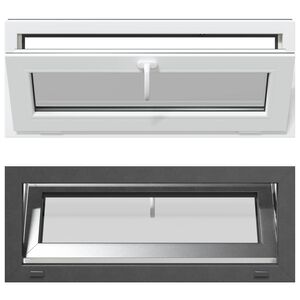 vidaXL Finestra per Soffitta RISOR 100 x 40 cm PVC e Vetro Antracite