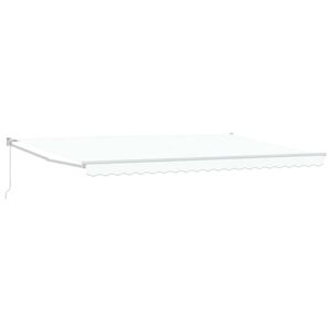 vidaXL Tenda da Sole Bianco 500 &times; 300 cm Poliestere e Metallo