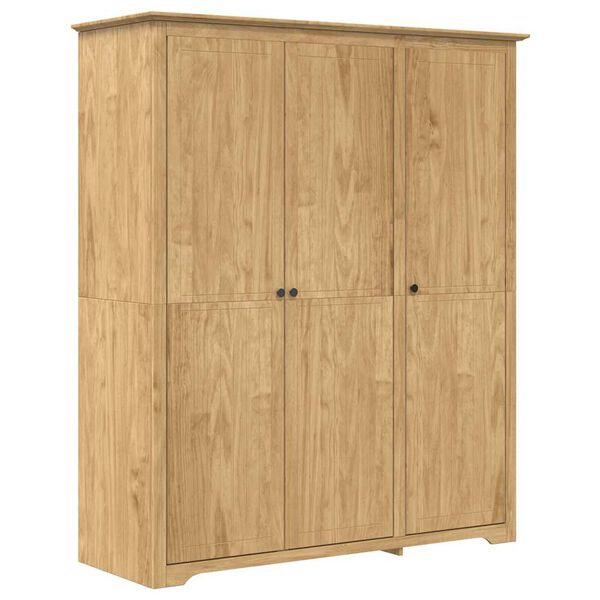 vidaXL Guardaroba con porta BODO Marrone miele 146 x 53,5 x 173 cm
