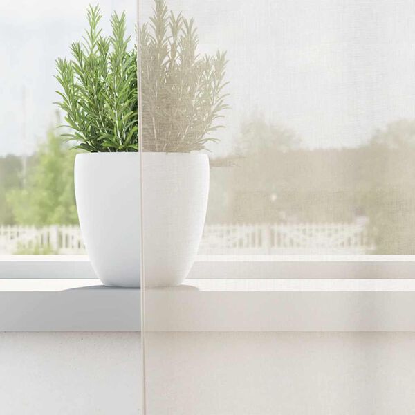 vidaXL Tende in Voile con Tasche per Aste 2 pz Crema