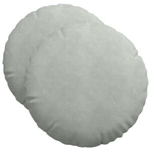 vidaXL Cuscini per Seduta 2 pz Velluto Grigio chiaro &Oslash;50 x 19 cm
