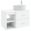 vidaXL Set di mobili per il bagno 2 pz Bianco Legno ingegnerizzato