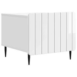 vidaXL Tavolino da salotto con cassetto Bianco Lucido 49 x 50 x 42 cm