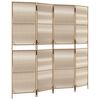 vidaXL Divisorio per Ambienti a 4 Pannelli Beige in Polyrattan