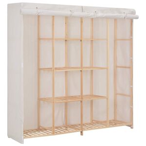vidaXL Armadio Bianco 173x40x170 cm in Tessuto
