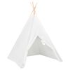 vidaXL Tenda Tipi Bimbi Borsa Bianco Microfibra Strisce 120x120x150cm