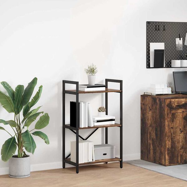 vidaXL Libreria Rovere fum&eacute; 56 x 34 x 96 cm Legno multistrato