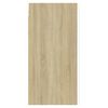 vidaXL Mobile TV Bianco Rovere Sonoma 30,5x30x60 cm Legno Multistrato