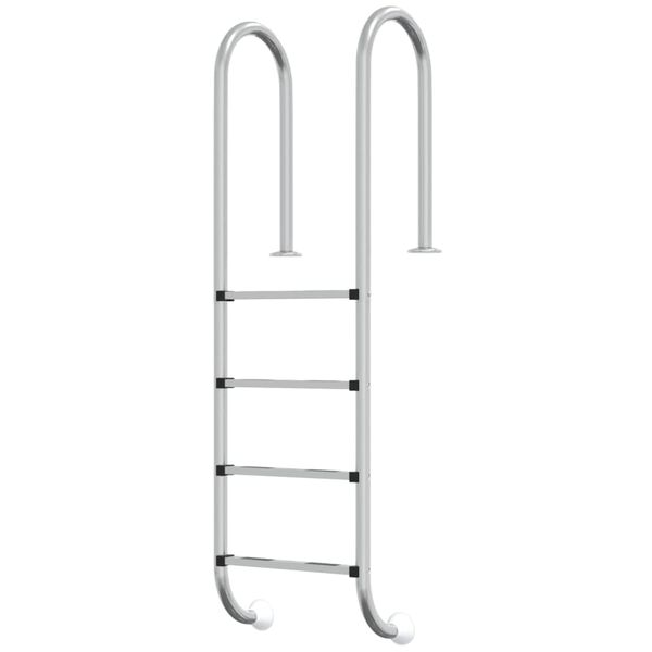 vidaXL Scala per Piscina 54x38x184,5 cm Acciaio Inox 304