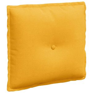 vidaXL Cuscino per Schiena Giallo Chiaro 50 x 45 cm Tessuto in Cords
