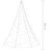 vidaXL Albero da Parete con Gancio Metallico 260 LED Bianco Freddo 3 m