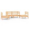 vidaXL Set Divani da Giardino 4 pz in Legno Massello di Pino