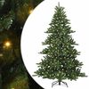 vidaXL Albero di Natale Artificiale con Rami Pieghevoli Verde 180 cm