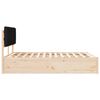 vidaXL Letto con Testiera Rivestita Nero 140 x 190 cm Pino massello