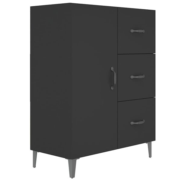 vidaXL Credenza Nera 69,5x34x90 cm in Legno Multistrato