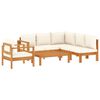 vidaXL Set Divano da Giardino 5 pz con Cuscini Legno Massello Acacia