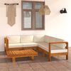 vidaXL Set da Giardino 6 pz con Cuscini 100x60 cm Legno di Acacia