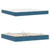 vidaXL Struttura letto con materasso con materasso 2 pcs Blu Velluto