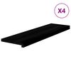 vidaXL Gradini 4 pz Marrone-nero 90x25x2 cm Legno Massello Rovere