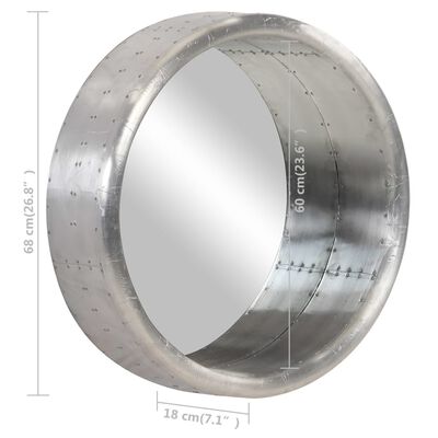 vidaXL Specchio Stile Aviatore 68 cm in Metallo