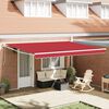vidaXL Tenda da Sole Rosso 4,5 &times; 3 m Poliestere e metallo