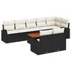 vidaXL Set Divano da Giardino 9 pz Nero e Crema polyrattan