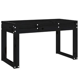 vidaXL Panca da Giardino Nera 80x38x45 cm in Legno Massello di Pino