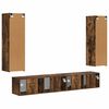 vidaXL Set mobile TV 3 pcs Rovere fum&eacute; Legno multistrato