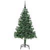 vidaXL Albero di Natale con 150 LED con supporto Verde 150 cm PVC