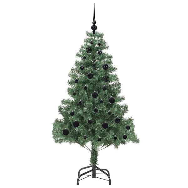 vidaXL Albero di Natale con 150 LED con supporto Verde 150 cm PVC