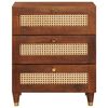 vidaXL Comodini con cassetto 50 x 33 x 62 cm Legno di mango massello
