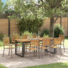 vidaXL Set da Pranzo per Giardino 9 pcs Grigio