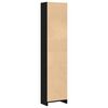 vidaXL Libreria Rovere Nero 40x24x176 cm in Legno Multistrato