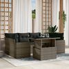 vidaXL Set Divani da Giardino 7 pz con Cuscini Grigio in Polyrattan