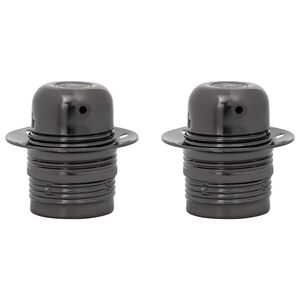 vidaXL Portalampade 2 pz Nero Lucido E27