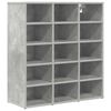 vidaXL Mobile per scarpe Grigio cemento 77,5 x 30 x 83,5 cm
