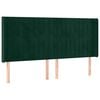 vidaXL Testiera ad Orecchio Verde Scuro 163x16x118/128 cm in Velluto