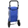 vidaXL Carrello della spesa Blu 36,5 x 46,5 x 100,5 cm Tessuto Oxford