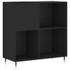 vidaXL Mobile Porta Dischi Nero 84,5x38x89 cm in Legno Multistrato