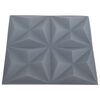 vidaXL Pannelli da parete 48 pcs Origami Grigio 50 x 50 cm Schiuma XPS