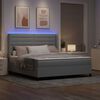 vidaXL Letto a Sorgente LED Grigio chiaro 180 x 200 cm Tessuto