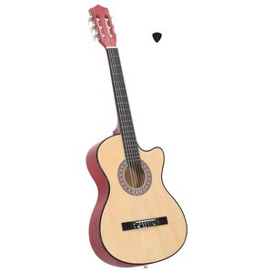 vidaXL Chitarra Acustica Western con 6 Corde 38" in Legno di Tiglio