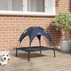 vidaXL Letto per Cani Blu navy 62 x 48 x 61 cm Acciaio