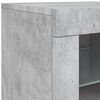 vidaXL Credenza con Luci LED Grigio Cemento 162x37x67 cm