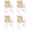 vidaXL Cuscini per Sedia da Giardino 4 pz Beige 100x50x7 cm Tessuto