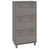vidaXL Scarpiera HAMAR Grigio Chiaro 59,5x35x117 cm in Legno di Pino